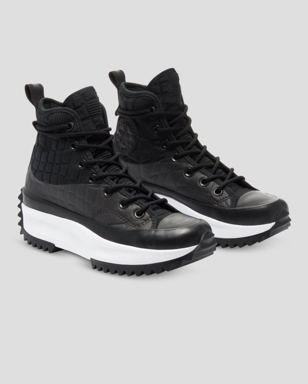 Converse Run Star Hike Platform Digital Explorer Sort Sko Danmark - Converse Høje Sneakers Herre - 8